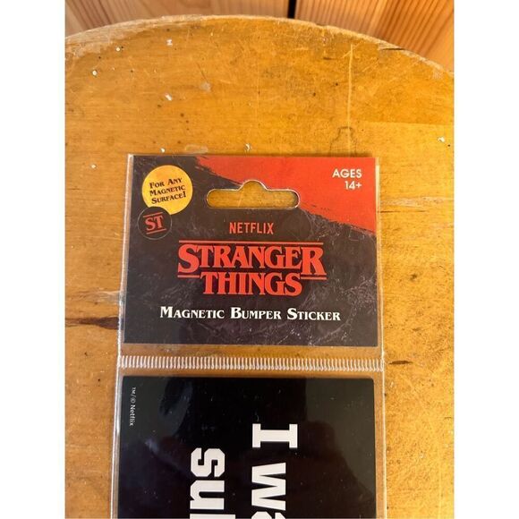 Netflix Stranger Things Magnetic Bumper Sticker NEW SEALED 9"×3"(3925) - Picture 2 of 3